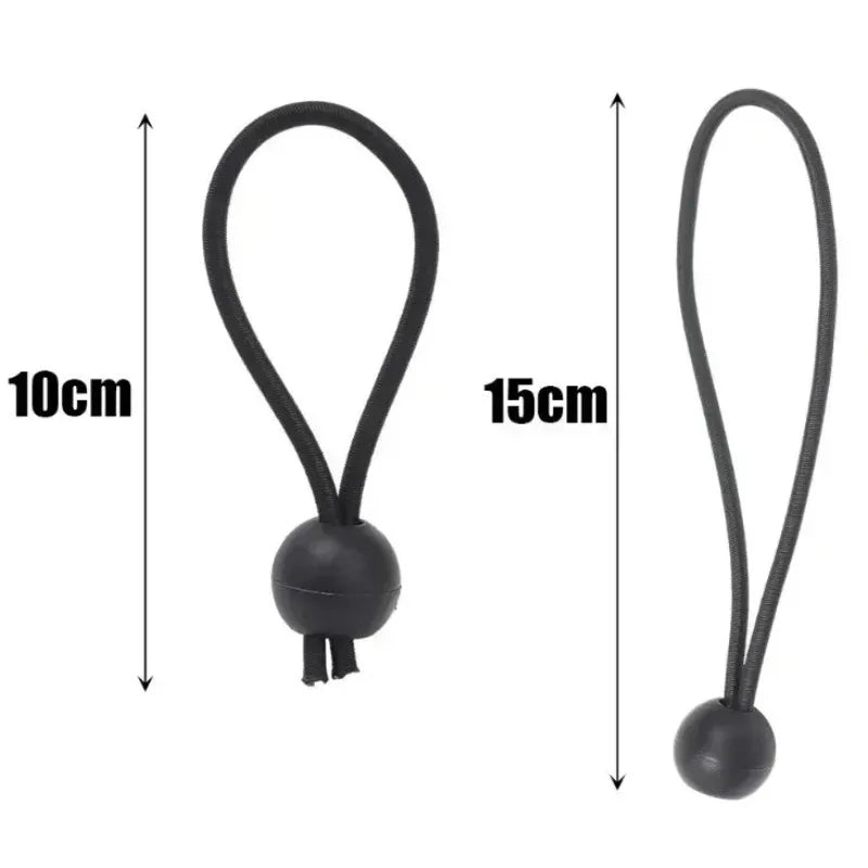 Outdoor Elastic Ball Rope Bungee Cords Portable Tent Fixing Tarpaulin Awning Canopy Heavy Duty Tarp Tie down for Shelter Cargo