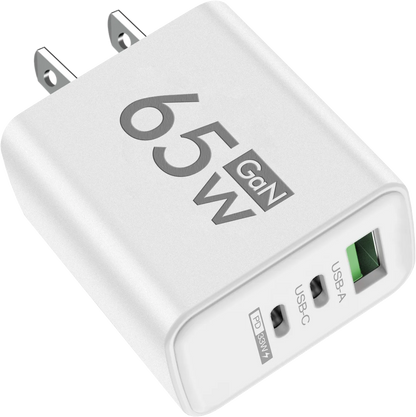 Gan 65W USB Type C PD Fast Charging Wall Charger Adapter for Iphone 15 14 Pro Max Xiaomi Samsung Oneplus POCO Quick Charger 3.0