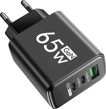 Gan 65W USB Type C PD Fast Charging Wall Charger Adapter for Iphone 15 14 Pro Max Xiaomi Samsung Oneplus POCO Quick Charger 3.0