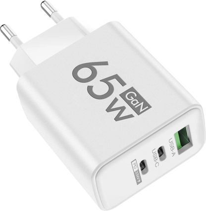 Gan 65W USB Type C PD Fast Charging Wall Charger Adapter for Iphone 15 14 Pro Max Xiaomi Samsung Oneplus POCO Quick Charger 3.0