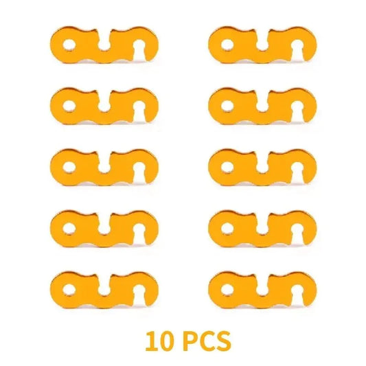 10Pcs Adjustable Camping Tent Cord Rope Buckle S Type Tensioners Fastener Kit Outdoor Camping Tents Securing Accessories